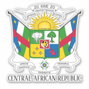 Sticker Armoiries nationales de la République centrafricai