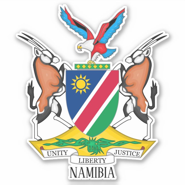 Sticker Armoiries Nationales De Namibie Patriotique (Devant)