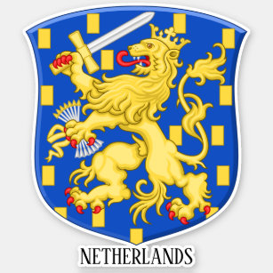 Sticker Armoiries Nationales De Pays-Bas Patriotique