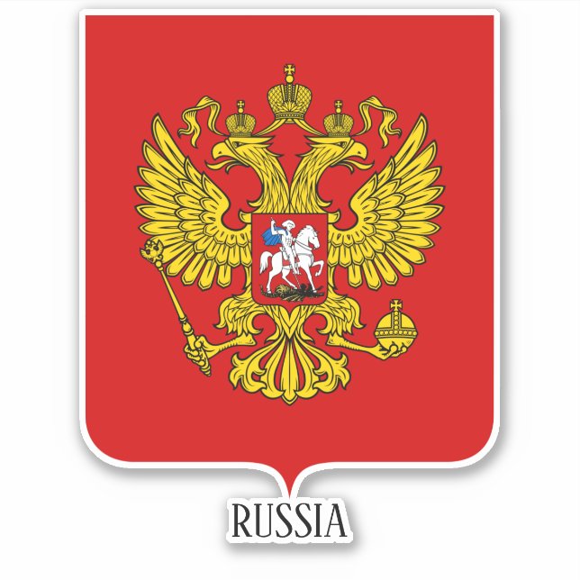 Sticker Armoiries Nationales De Russie Patriotique (Devant)