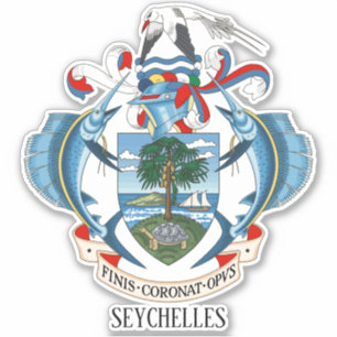 Sticker Armoiries Nationales Des Seychelles Patriotique