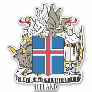 Sticker Armoiries Nationales D'Islande Patriotique