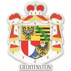 Sticker Armoiries Nationales Du Liechtenstein Patriotique