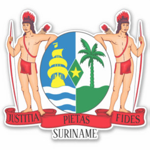 Sticker Armoiries Nationales Du Suriname Patriotique