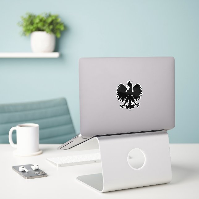Sticker Armoiries polonaises Aigle (Ordinateur portable sur le bureau)