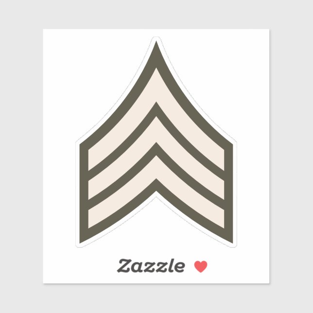 Sticker Army Sergeant rank (Feuille)