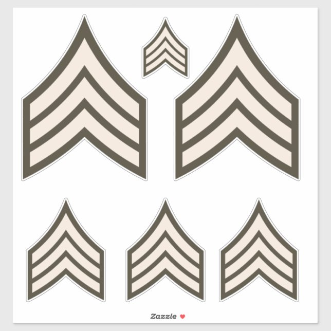 Sticker Army Sergeant rank (Feuille)