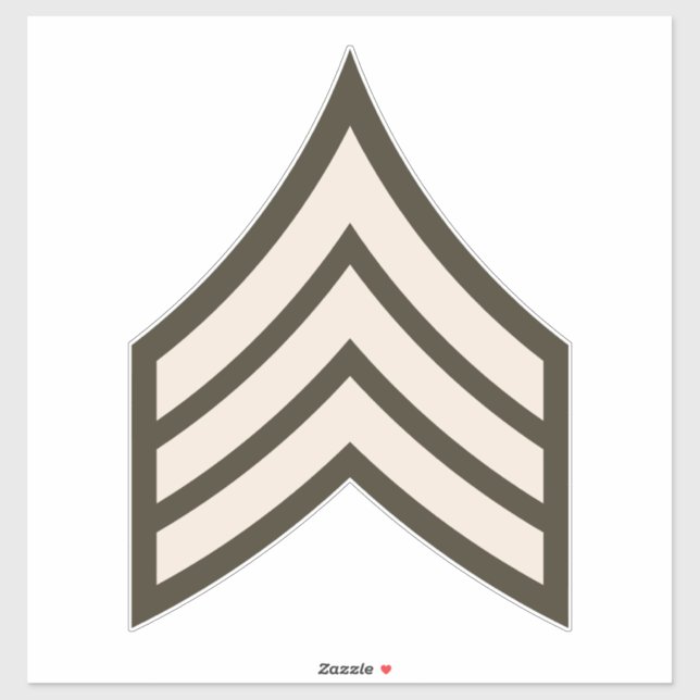 Sticker Army Sergeant rank (Feuille)