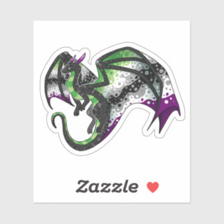 Sticker AroAce Pride Dragon