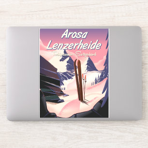 Sticker Arosa Lenzerheide,Suisse affiche de ski.