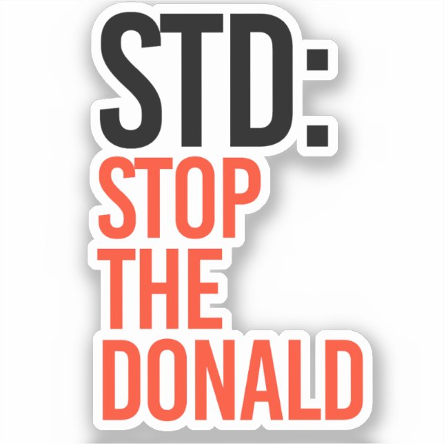 STICKER ARRÊTE LE DONALD (Recto)