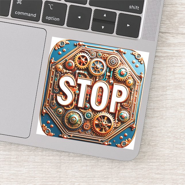 Sticker Arrêter le signe (Détail)