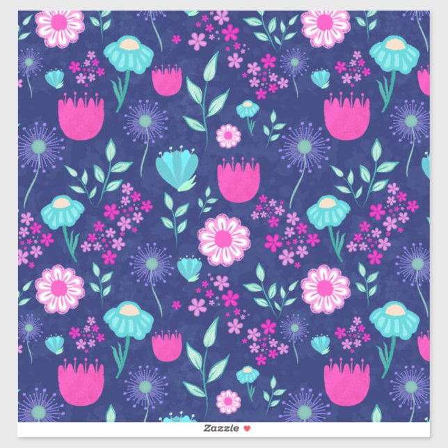 Sticker Arrière - plan à motif floral mignon (Feuille)