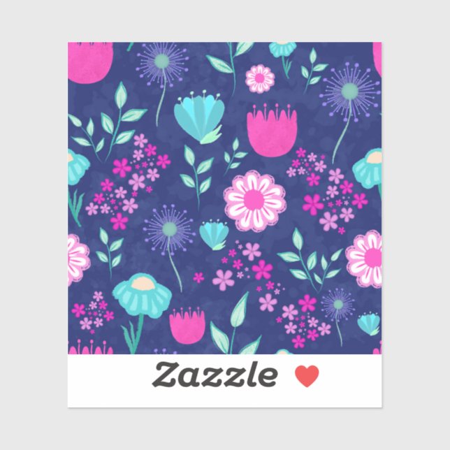 Sticker Arrière - plan à motif floral mignon (Feuille)