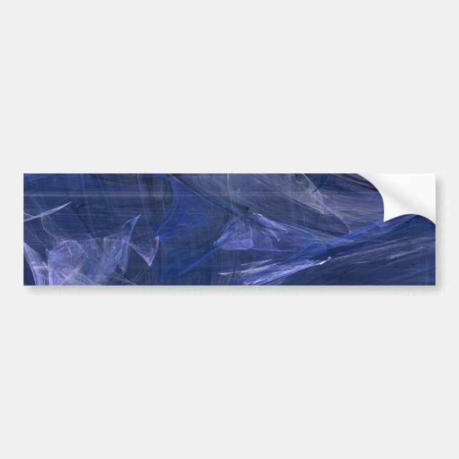 Sticker Arrière - plan Abstrait fractal bleu (Devant)