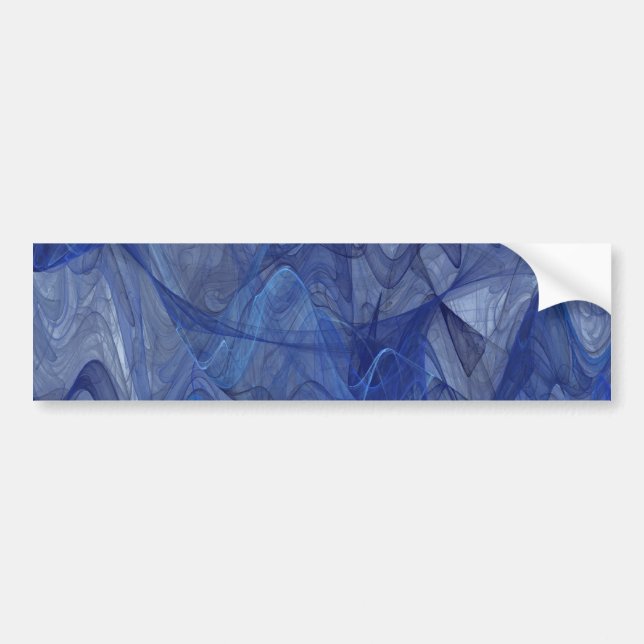 Sticker Arrière - plan Abstrait fractal bleu (Devant)