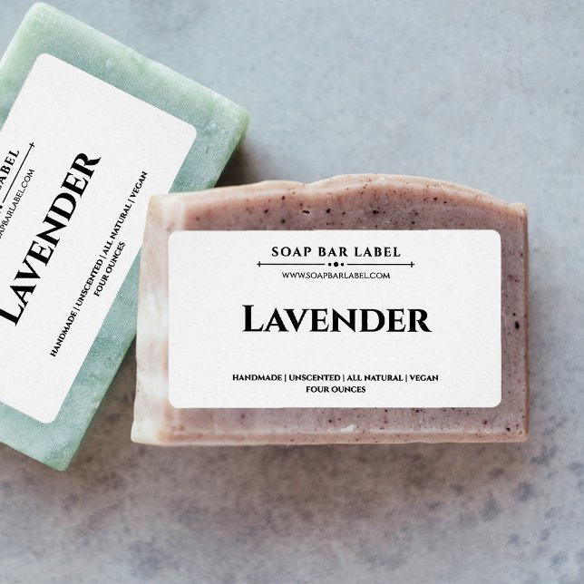 Sticker Arrière - plan blanc Étiquette de savon pe (Créateur téléchargé)