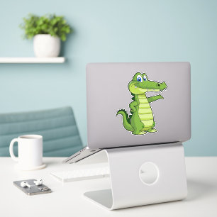 Sticker Arrière - plan d'alligator de dessin animé