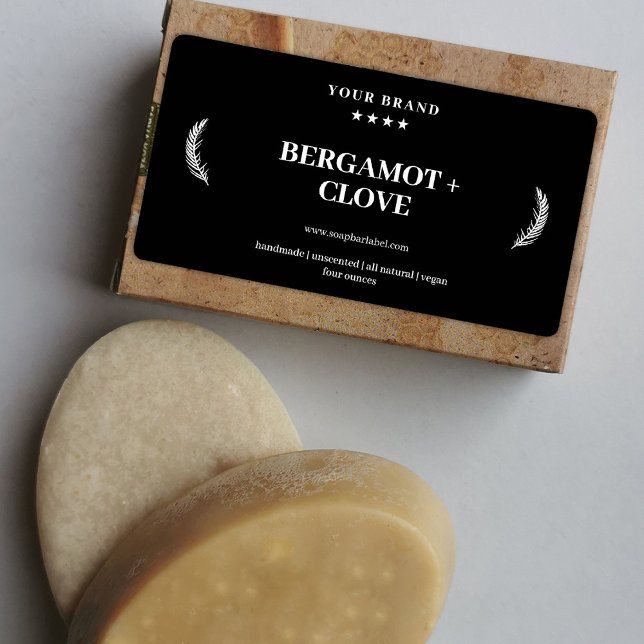 Sticker Arrière - plan noir Étiquette de savon per (Créateur téléchargé)