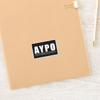 Sticker Arrière - plan noir logo blanc AYPO