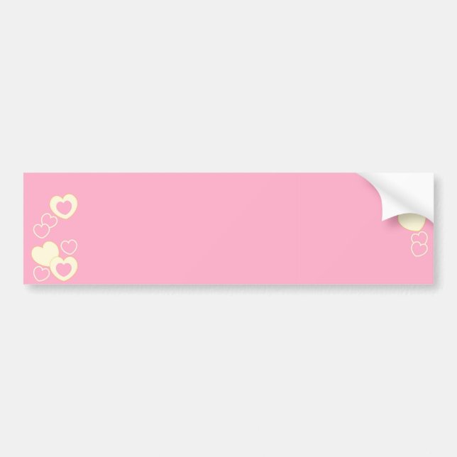 Sticker Arrière - plan pour oreille rose coeur (Devant)