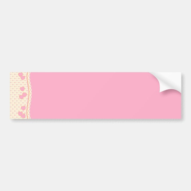 Sticker Arrière - plan pour oreille rose coeur (Devant)