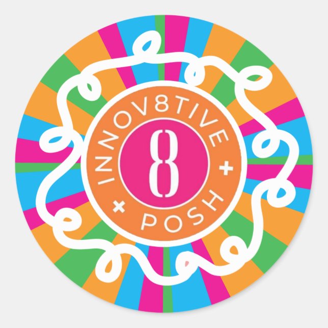 Sticker Arrondi Classique De Posh (Devant)