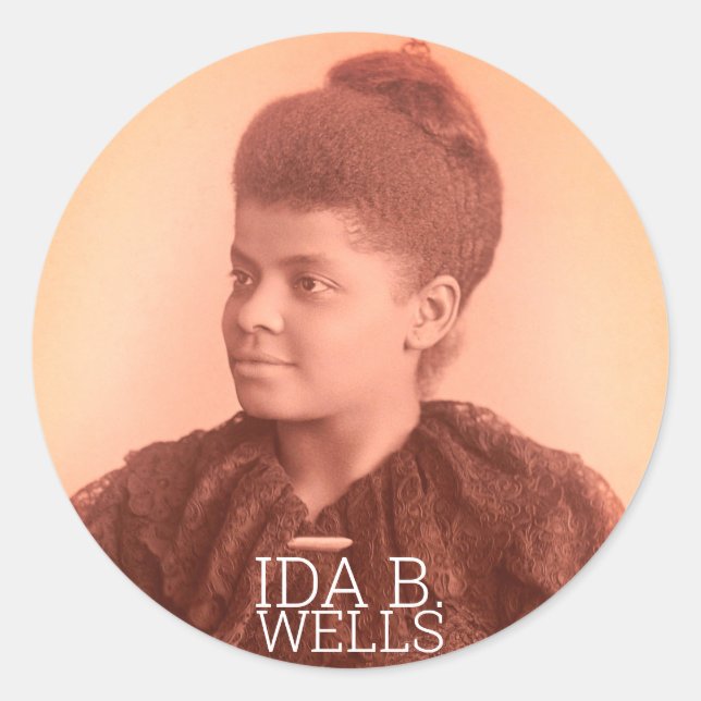 Sticker Arrondi Classique Ida B. Wells (Devant)