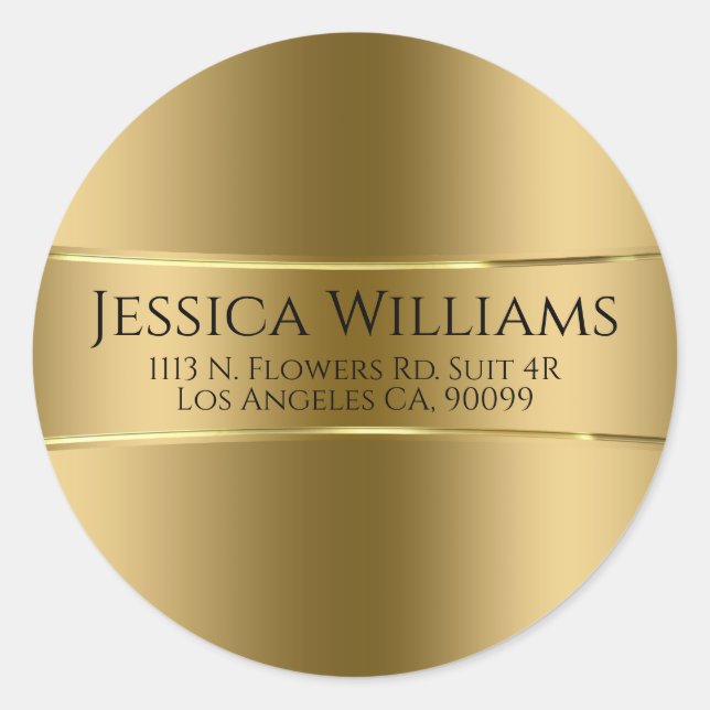 Sticker Arrondi Gold Classic (Devant)