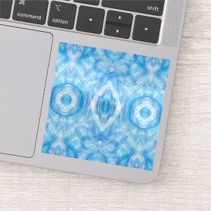 Sticker Art abstrait aquarelle bleu clair Foi