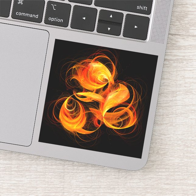 Sticker Art Abstrait Fireball (Détail)