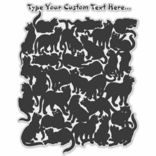 Sticker Art Chat Tatouage temporaire Amoureux des chats Pe