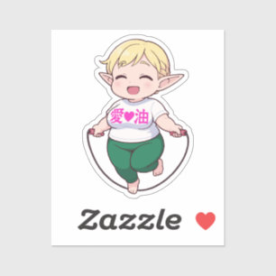 Sticker Art de fille elfe chibi Erufuda