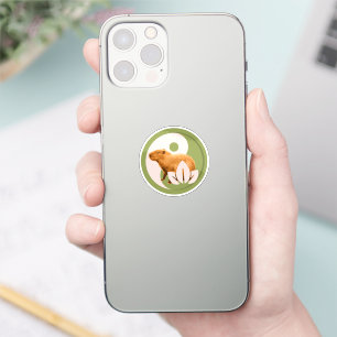 Sticker Art de la nature paisible du capybara Zen Yin Yang