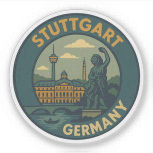 Sticker Art de la ville de Stuttgart en Allemagne