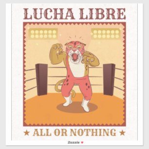 Sticker Art de l'affiche sportive rétro Masque de Lucha Li
