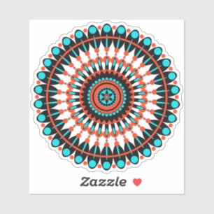 Sticker Art de mandala géométrique coloré-46456