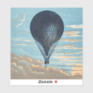 Sticker Art de nurserie vintage ciel montgolfière