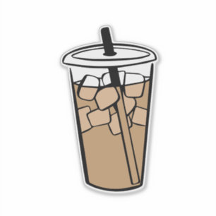 Sticker Art de tasse de café glacé