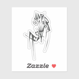 Sticker Art de tatouage tribal abstrait noir et blanc favo