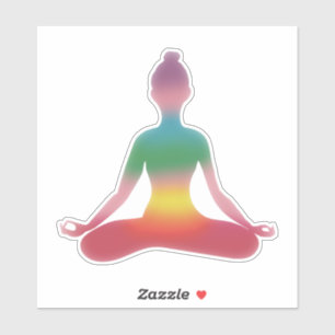 Sticker Art de yoga méditatif