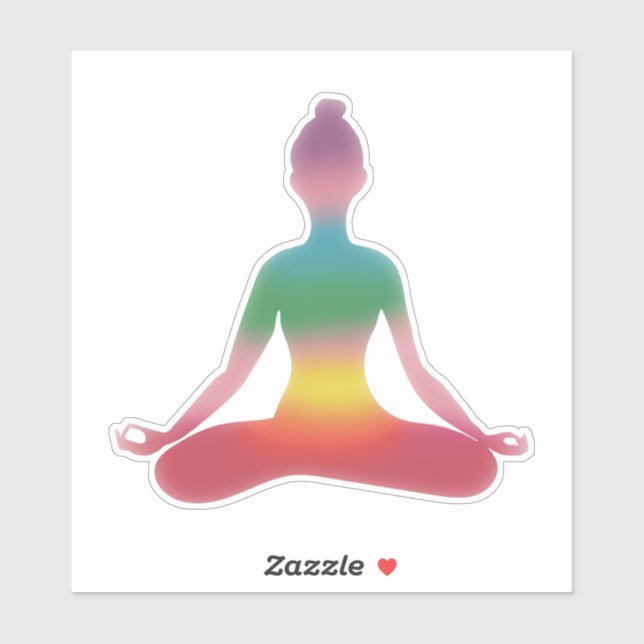 Sticker Art de yoga méditatif  (Feuille)