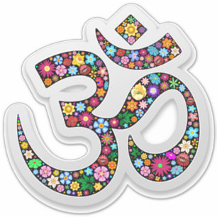 Sticker Art du symbole floral Namaste