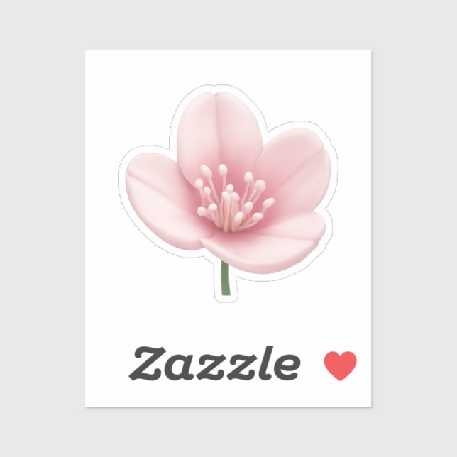 Sticker Art Emoji en fleurs de cerisier rose (Feuille)