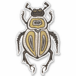 Sticker Art Entomologie du scarabée amusant