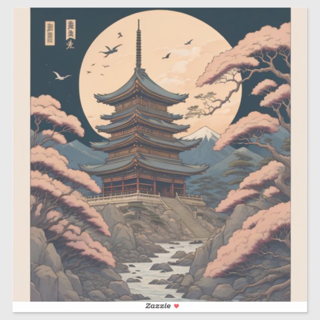 Sticker Art et illustrations d'inspiration japonaise Art - (Feuille)