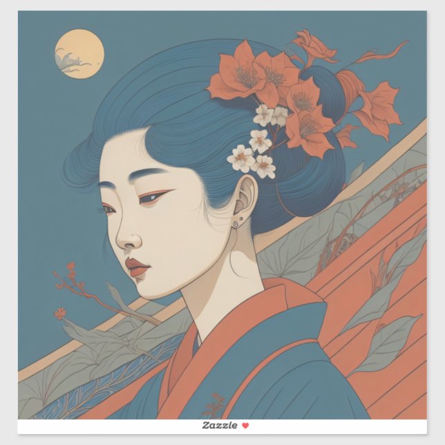 Sticker Art et illustrations d'inspiration japonaise Art - (Feuille)