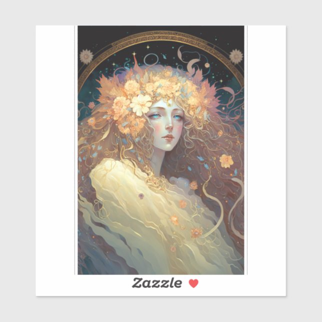 Sticker Art Imaginaire déesse (Feuille)