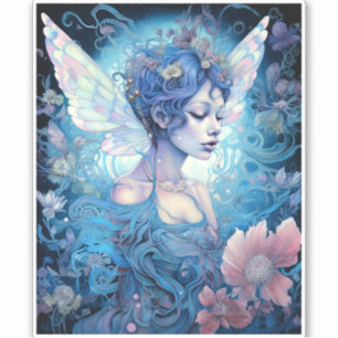 Sticker Art Imaginaire Fairy Bleu