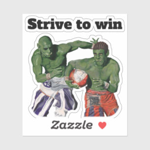 Sticker Art Imaginaire Orc Gladiator Football Spor